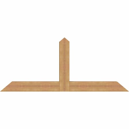 Ekena Millwork Portland Timber Gable Bracket, Western Red Cedar, 72"W x 30"H x 5 1/2"D x 5 1/2"F, 10/12 Pitch GBW072X30X0606POR00SWR